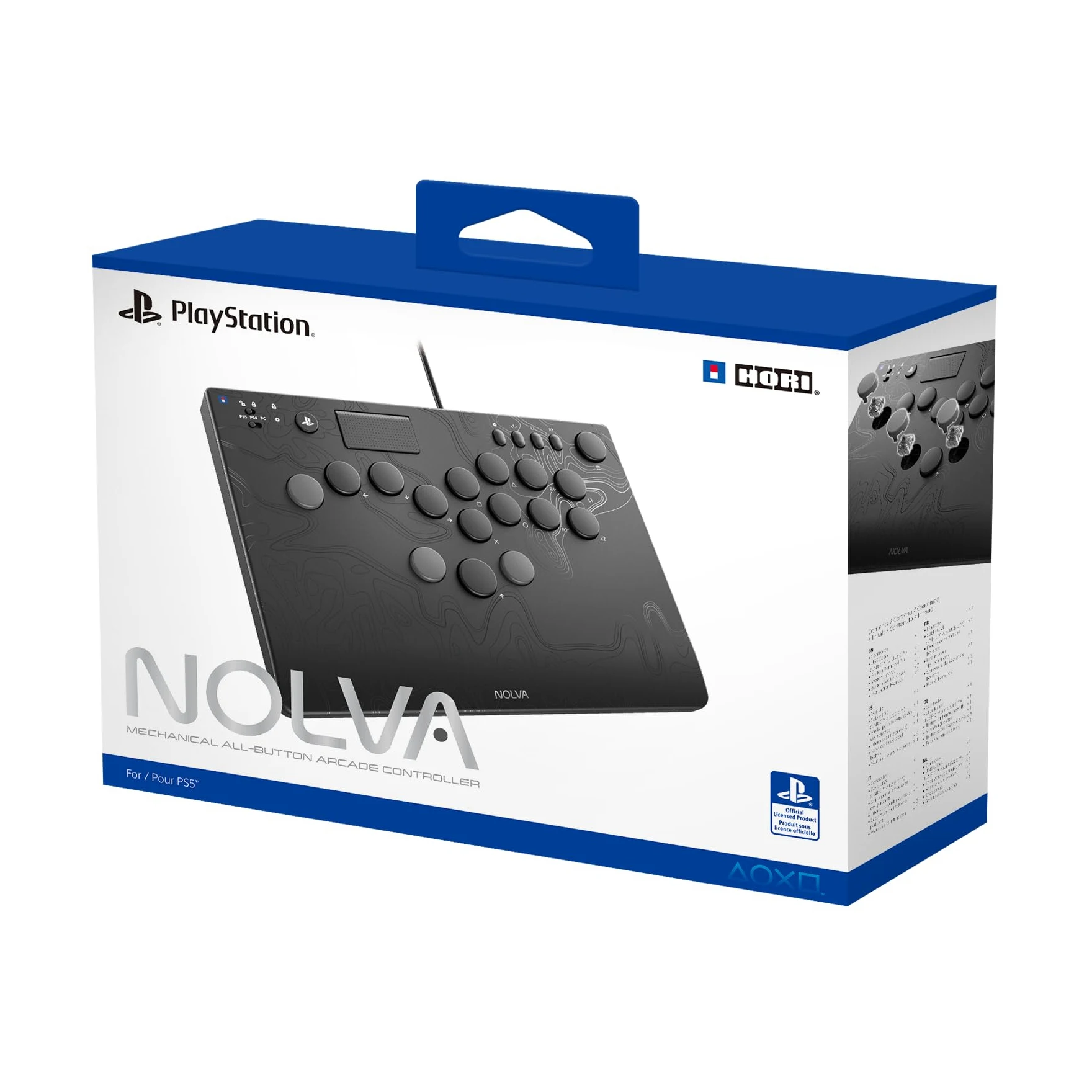HORI NOLVA Controller Arcade Meccanico All-Button per PlayStation 5, PlayStation 4 e PC – Licenza Ufficiale Sony