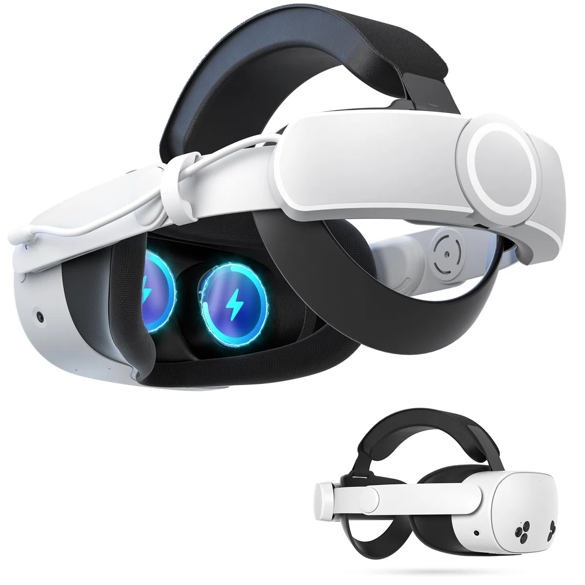 vr Battery Head Strap per Quest 3/Quest 3S Elite Strap con batteria a ricarica rapida da 8000 mAh, cinturino bilanciato per Quest 3 per Quest 3S accessori