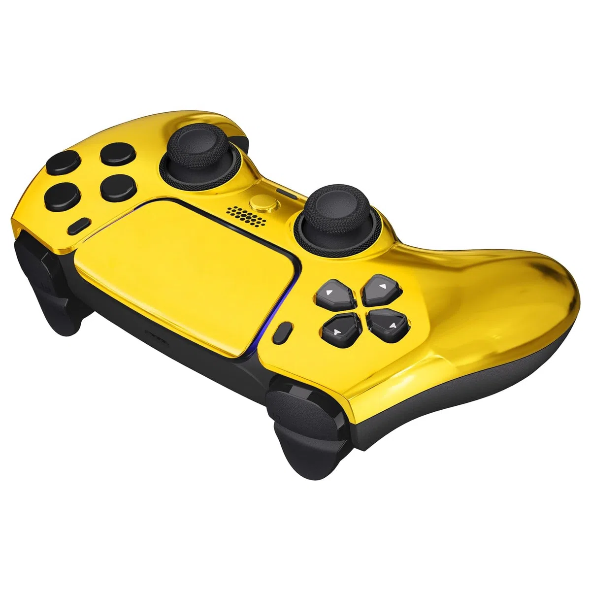 MODDEDZONE Controller personalizzato serie M per PS5 - Design personalizzato wireless di qualità OEM per controller Playstation 5 - Stili diversi e unici per giochi migliorati (oro cromato)