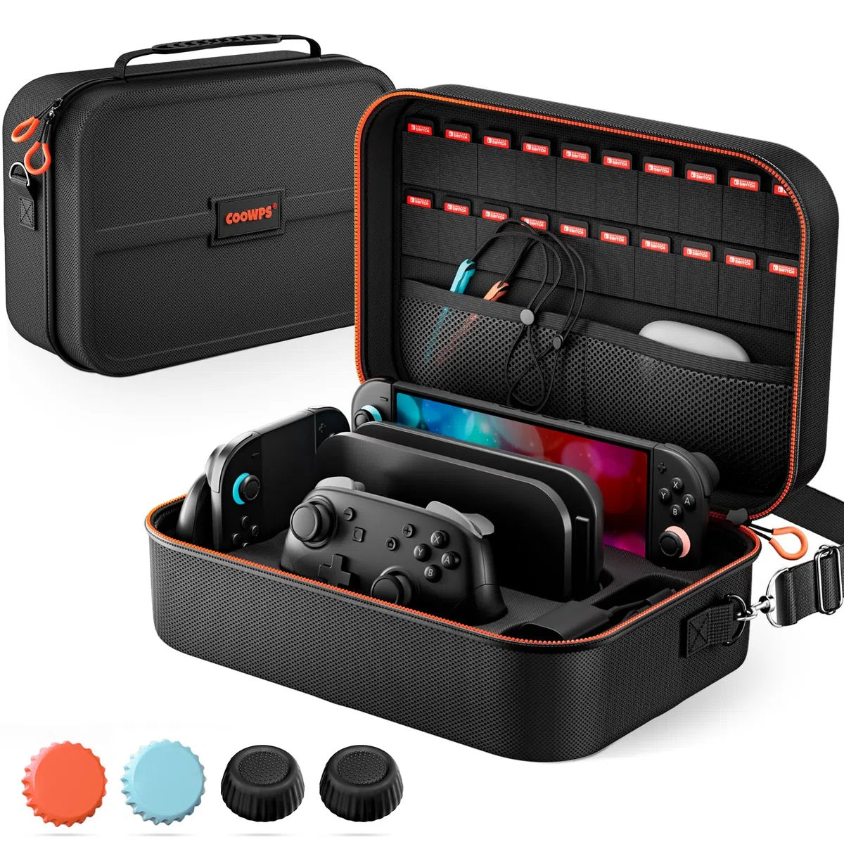 ZOZOVR Custodia per Nintendo Switch 2 (2025), Custodia da Viaggio Rigida e Protettiva con 20 Alloggiamenti per Schede di Gioco, Borsa Capiente Antipolvere per Accessori Switch 2, Nero