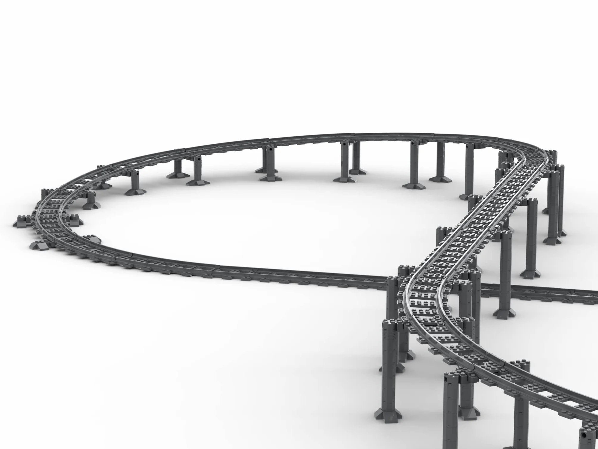 Trixbrix Supporti Bundle 2.0 compatibile con set di treni Lego City 60197 60198 10277 60205 60238 60337 (Infinity Loop)