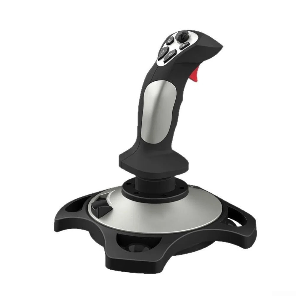 Caswynlife Simulatore di volo Joystick Controller, per PC, ABS Game Flight Handle con controllo preciso, esperienza di gioco coinvolgente, per gli appassionati di Sim, nero