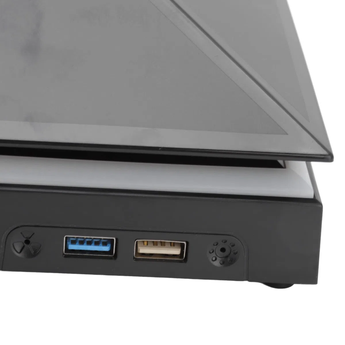 Ventola di Raffreddamento della Console 3 velocità del Vento Ventola di Raffreddamento Regolabile con Interruttore Tattile Luci LED Porte USB per Xbox Series 12W(Nero)