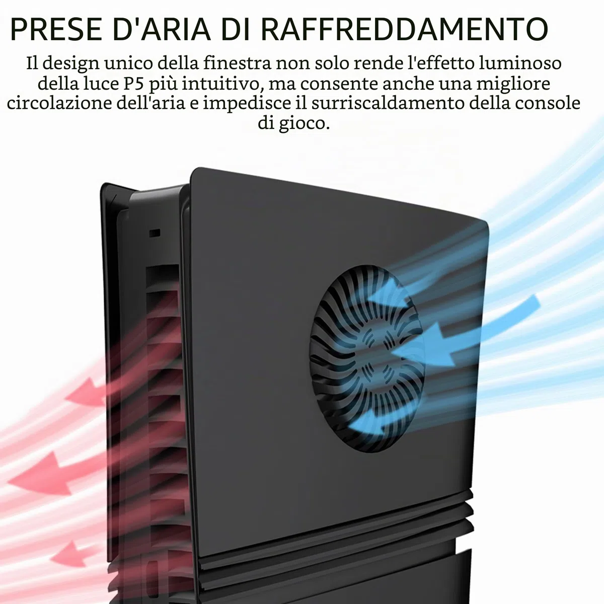 DOBEWINGDELOU - Piastra frontale per PS5 Pro Disc Edition con ventilazione di raffreddamento e filtro antipolvere, copertura degli accessori della console con piastra frontale ABS antipolvere