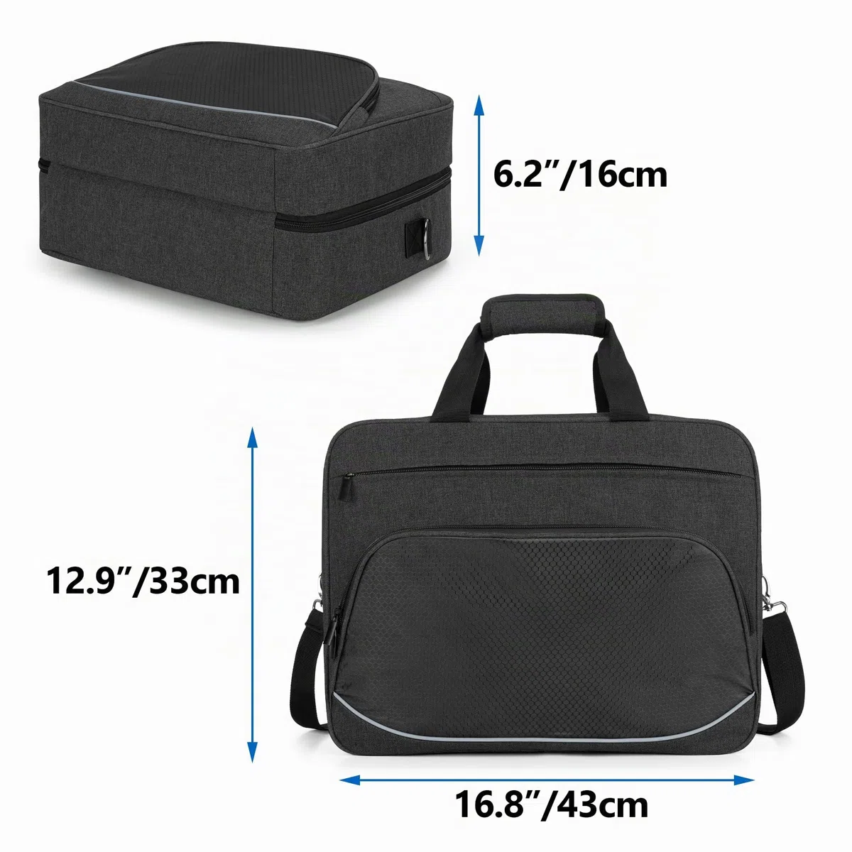 Trunab Borsa Compatibile con PS5/PS5 Slim/PS4/PS4 Pro/PS4 Slim/Xbox One/Xbox One X/Xbox One S/Xbox Series S, Nero, Borsa Porta con Tasche Divisori per Controller e Accessori di Gioco