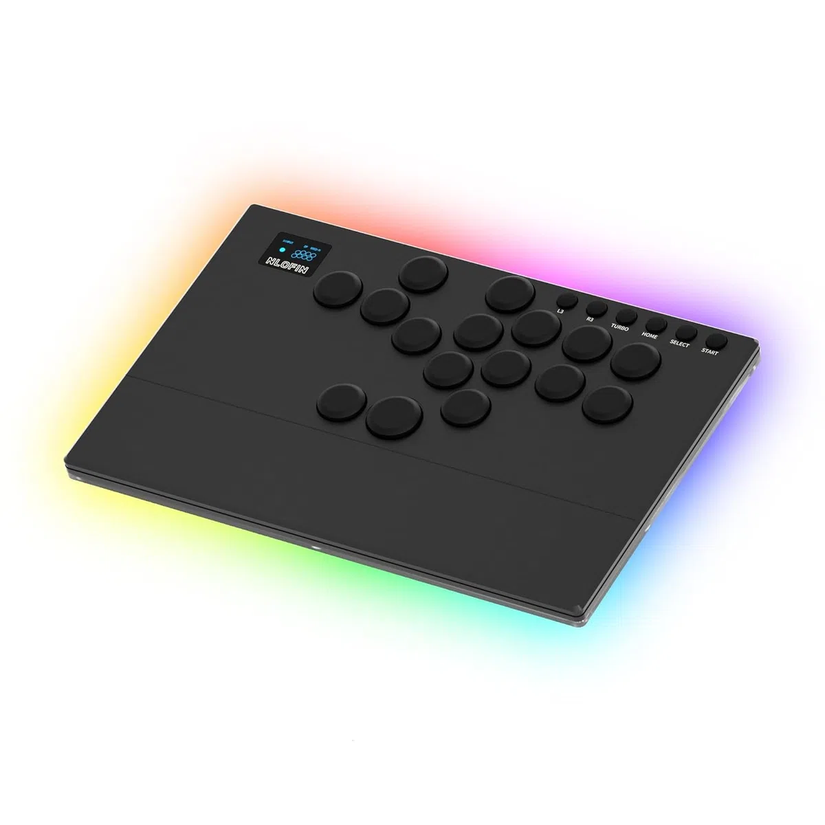 NLOFIN Leverless Arcade Stick 16Keys All-Button Leverless Controller (Nero)