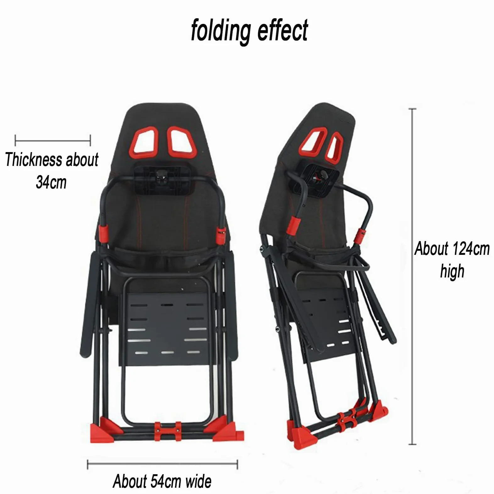Racing Simulator Cockpit con supporto regolabile e sedile ergonomico, design pieghevole per esperienza di gioco Xbox One, PS4 e PC