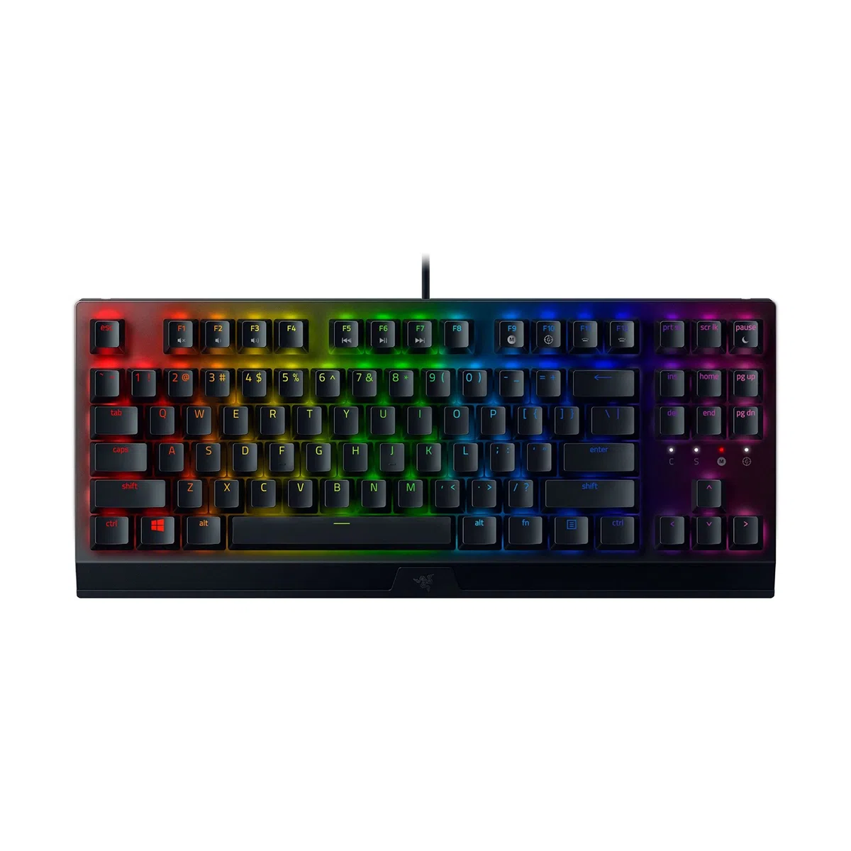 Razer BlackWidow V3 - Tastiera meccanica da gioco TKL Tenkeyless: interruttori meccanici verdi, tattile e cliccabile, illuminazione Chroma RGB - Fattore di forma compatto - Macro programmabili