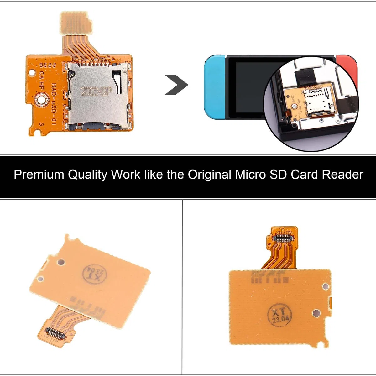 Lettore di schede Micro SD sostituisce per Nintendo Switch HAC-SD-01, TF Slot per schede di memoria Presa Lettore di ricambio per console NS