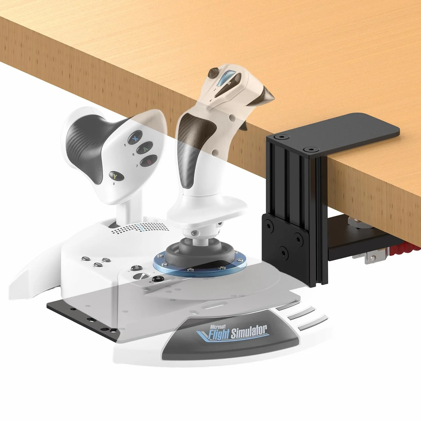 Supporto per il fissaggio su scrivania compatibile con Thrustmaster T.Flight Hotas One/Hotas 4/Stick X, SimTask Farmstick, VelocityOne Flightstick, G Extreme 3D Pro Joystick USB, WINWING URSA MINOR Jo