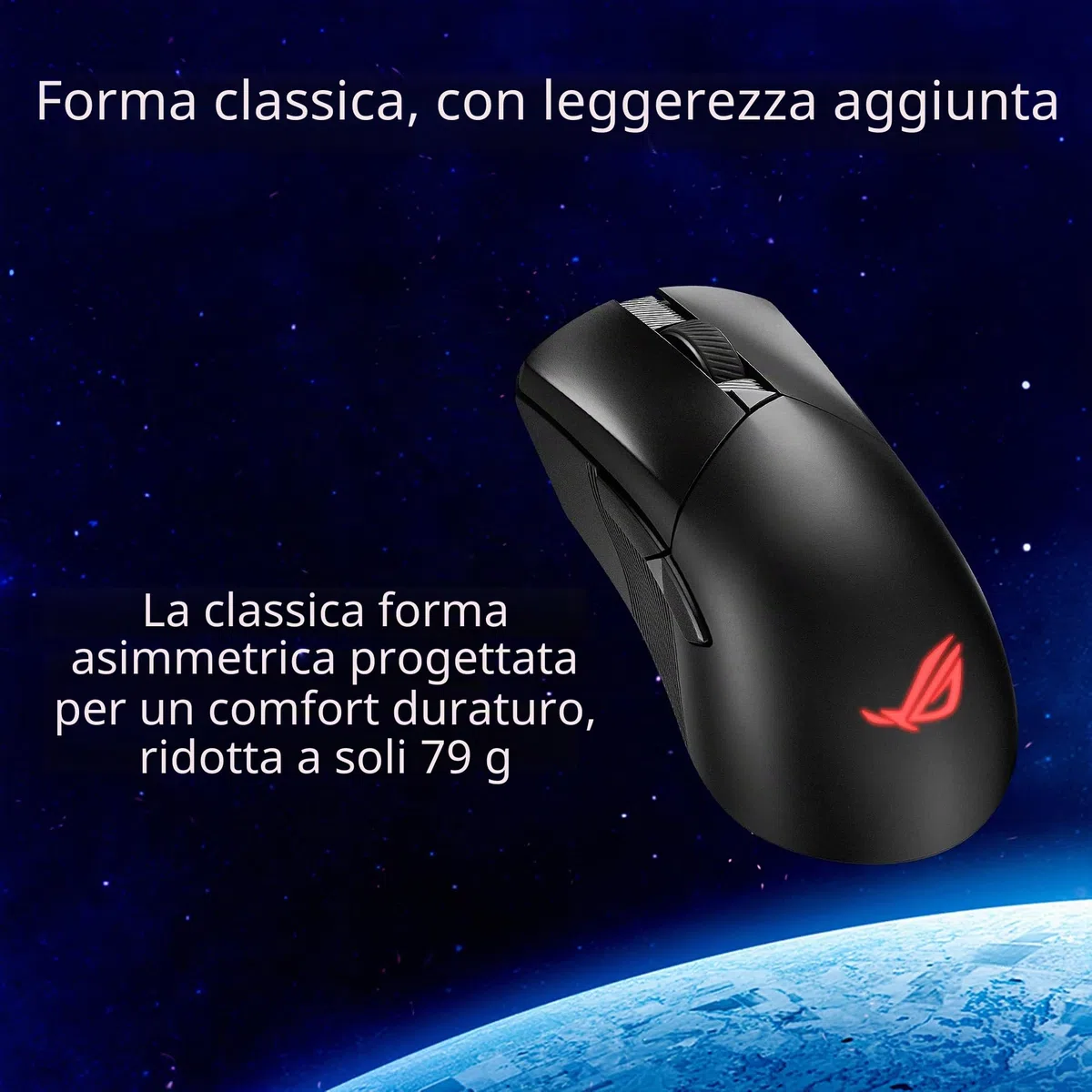 ASUS ROG Gladius III Mouse da gioco wireless AimPoint, connettività (2,4 GHz RF, Bluetooth, cablato), sensore 36000 DPI, 6 pulsanti programmabili, ROG SpeedNova, interruttori sostituibili, cavo