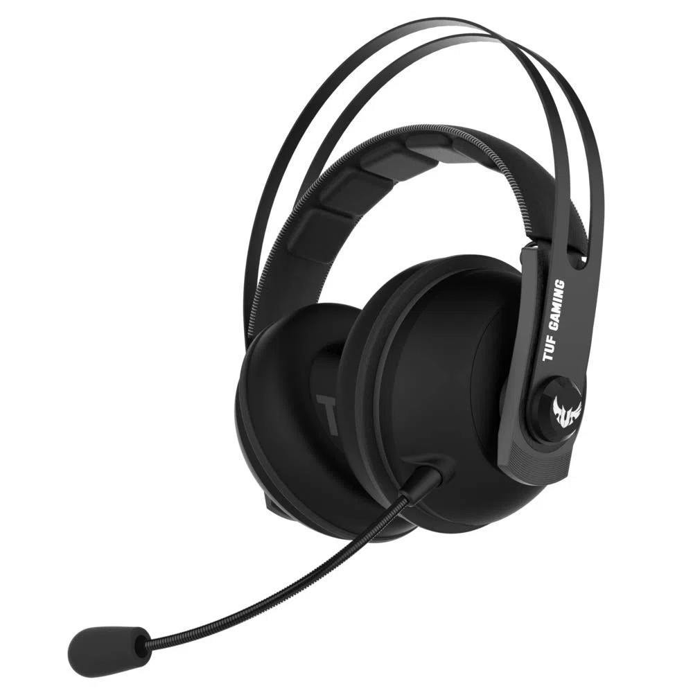 ASUS TUF Gaming H7 Wireless Cuffie su PC e PS4, Audio virtuale 7.1 integrato, Robusta fascia in acciaio, colore Nero.