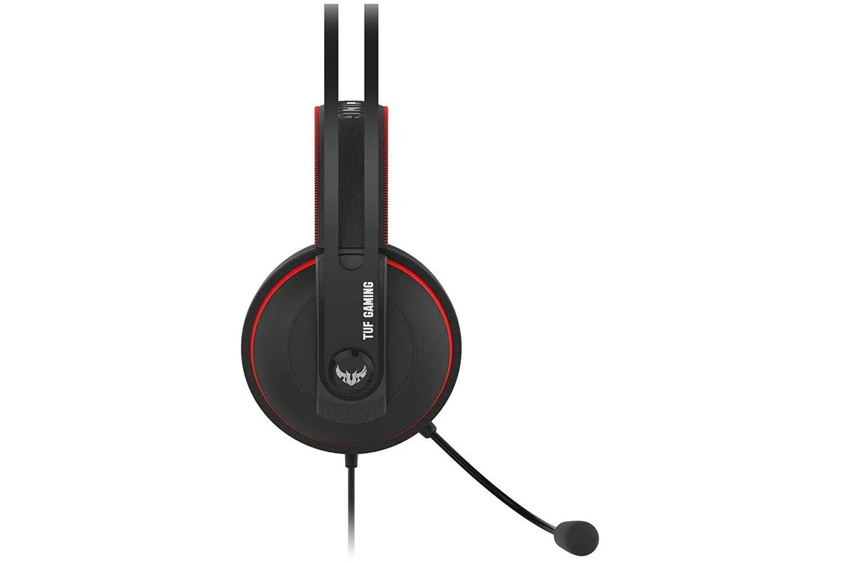 ASUS TUF Gaming H7 Cuffie gioco per PC, PS4, Nintedo Swicth, XBOX One, Audio virtuale 7.1 integrato, cuscinetti confortevoli, colore Rosso.