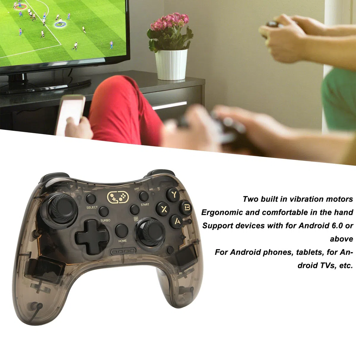 Controller per Gamepad Controller per Giochi Wireless, Retroilluminazione RGB Bluetooth Joystick per Gamepad per Giochi Wireless, Joystick per Gamepad Remoto per PC TV per Switch per PS3