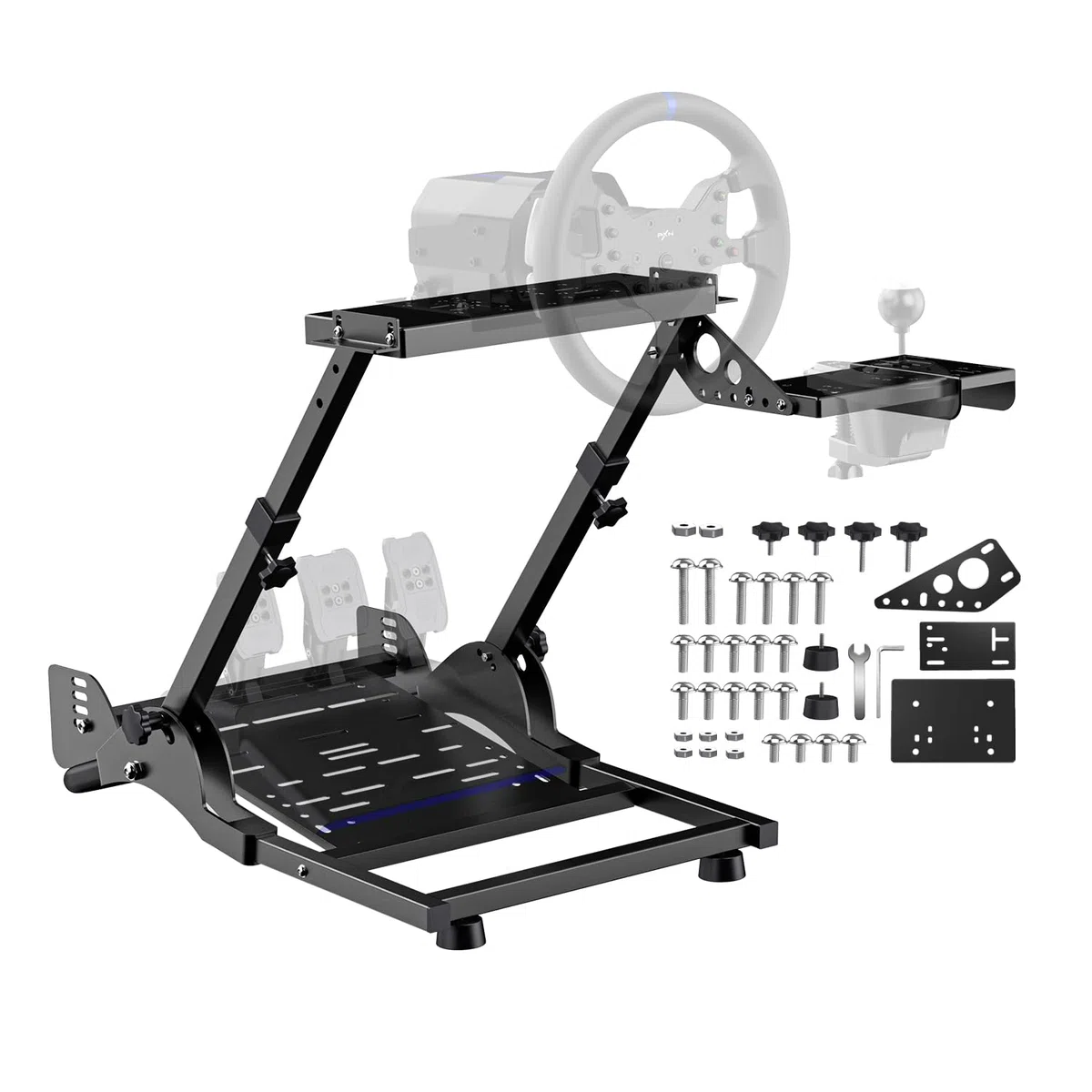 PXN A10 Racing Wheel Stand Shifter Mount Gaming Wheel Stand adatto per PXN V9 V9GEN2 V10 V99 V12 Lite T300RS T300 TGT TSPC T500 G27 G920 G923 R5 R9 R16 R21 CSL DD1 DD2 NON Volante, pedale incluso