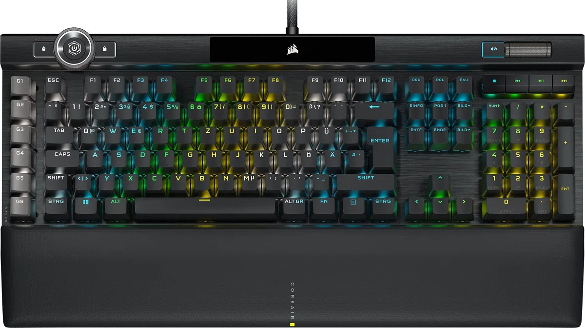 CORSAIR TECLADO (ALEMAN) K100 RGB OPTISCH-MECHANISCH OPX BLACK