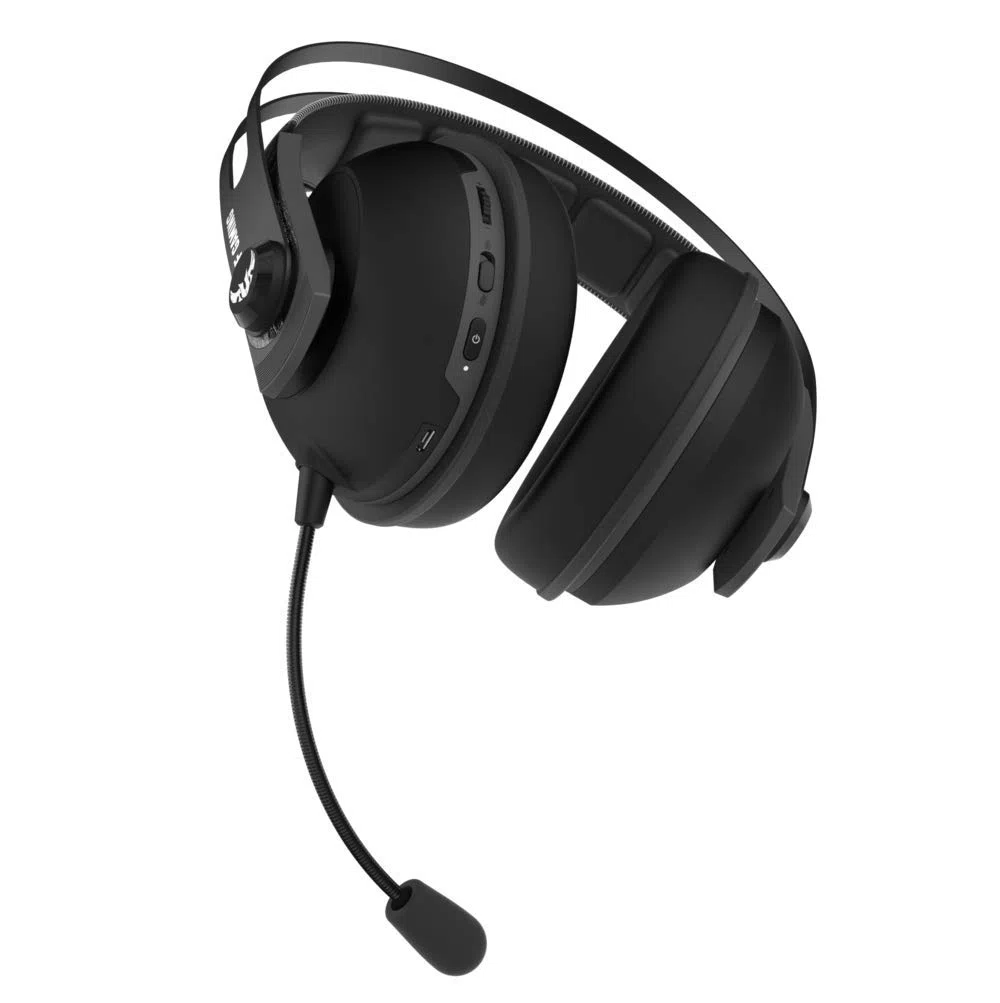 ASUS TUF Gaming H7 Wireless Cuffie su PC e PS4, Audio virtuale 7.1 integrato, Robusta fascia in acciaio, colore Nero.