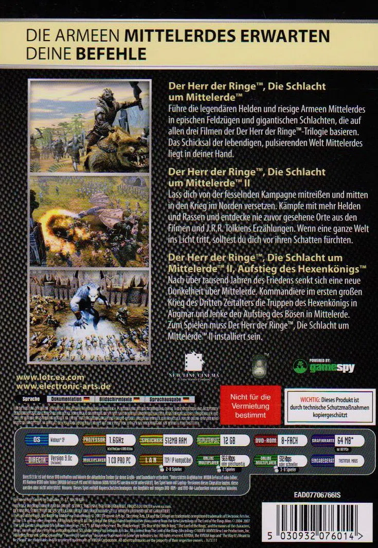 Electronic Arts Der Herr der Ringe: Die Schlacht um Mittelerde Anthology
