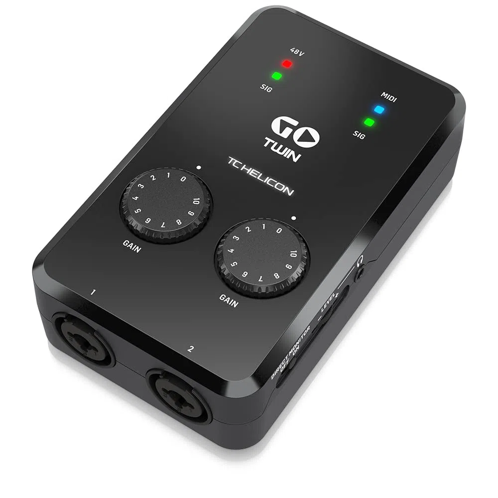 TC Helicon GO TWIN Interfaccia audio/MIDI a 2 canali ad alta definizione per dispositivi mobili