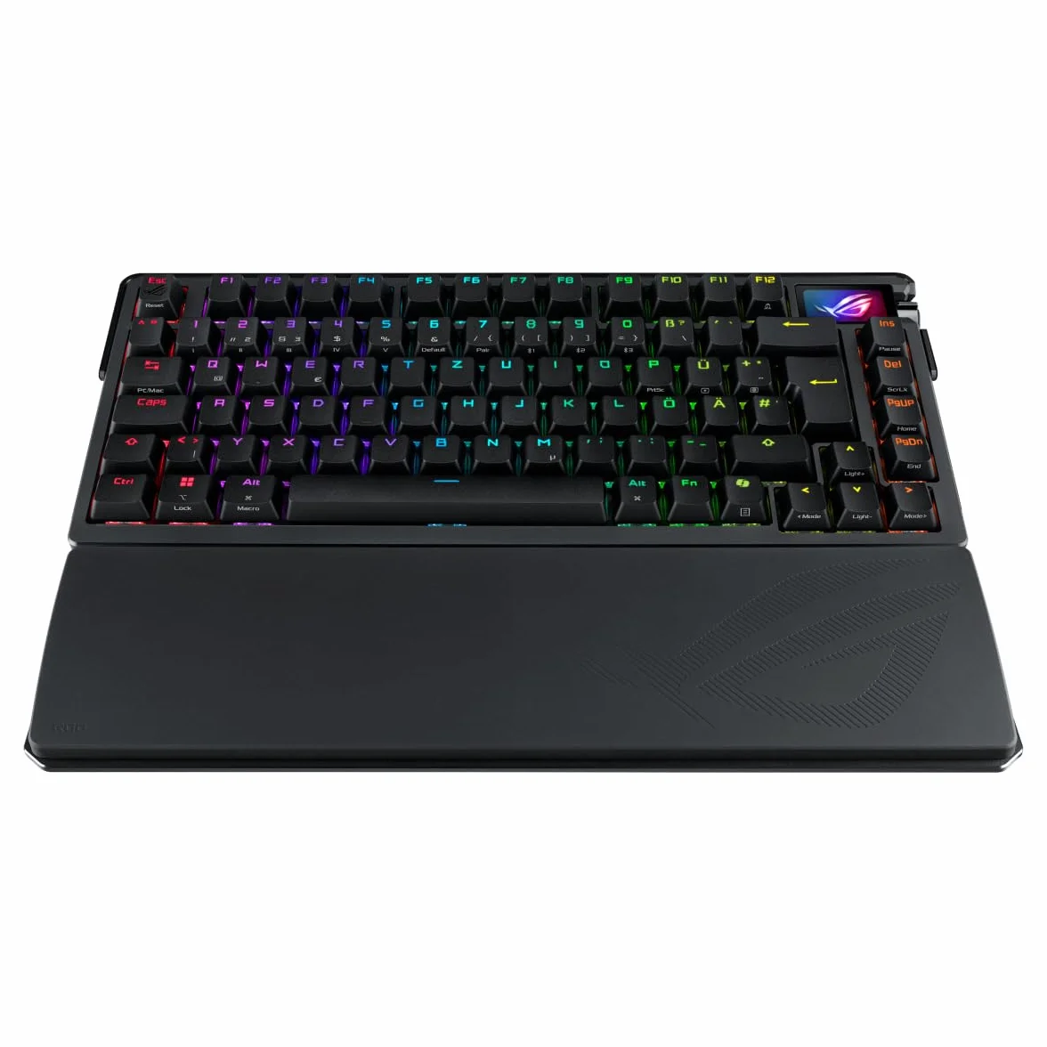 Asus Rog Azoth Extreme - Tastatur - 75% - Mit OleD-Display - Backlit - Kabellos - 2,4 Ghz, Bluetooth 5,1, UsB-C - Qwertz - Deutsch - Tastenschalter: