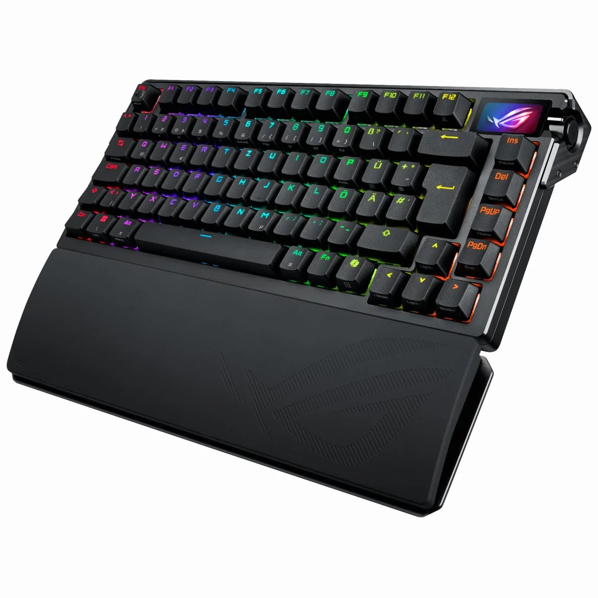 Asus Rog Azoth Extreme - Tastatur - 75% - Mit OleD-Display - Backlit - Kabellos - 2,4 Ghz, Bluetooth 5,1, UsB-C - Qwertz - Deutsch - Tastenschalter: