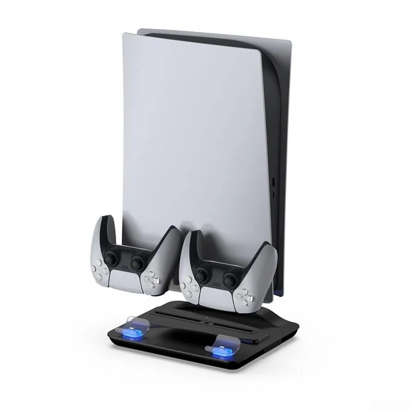 Docking station per controller PS5 ricarica efficiente con sistema di raffreddamento integrato e controlli ventola (bianco)