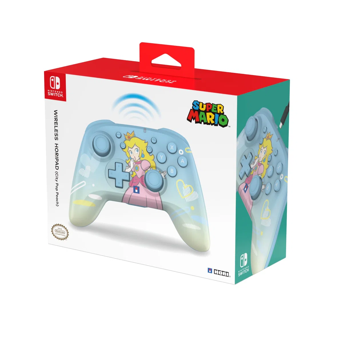 HORI Nintendo Switch Wireless HORIPAD (City Pop Peach) - Licenza ufficiale Nintendo - Nintendo Switch