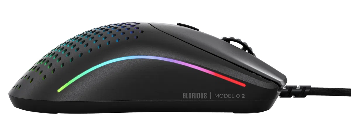 GLORIOUS Gaming Model O 2 Mouse da gaming wired - Ultraleg. 59 g, FPS, 26.000 DPI, Motion Sync, switch da 80 milioni di clic, 6 tasti programmabili, ambidestro, RGB, piedini in PTFE - Nero