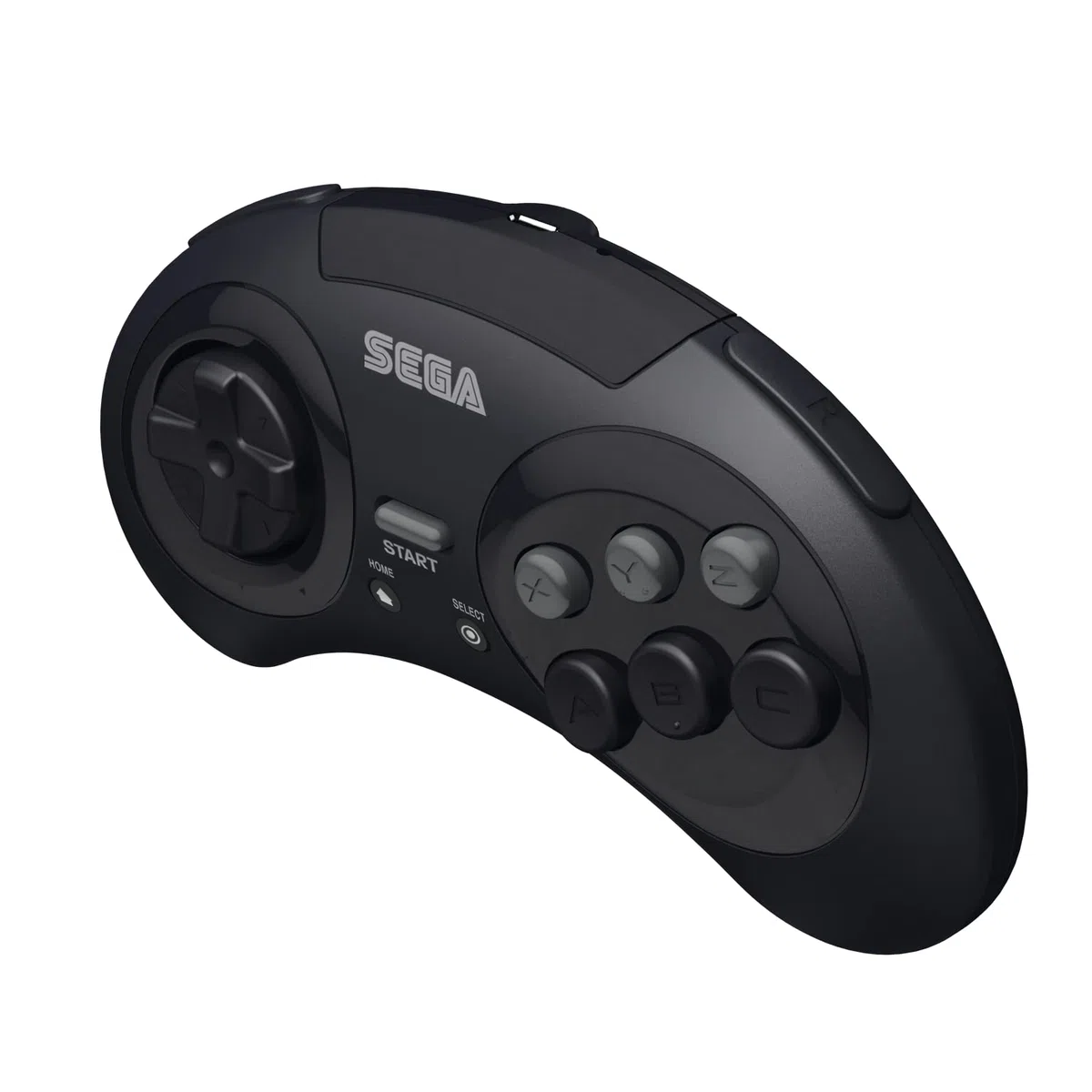 Retro-Bit Sega Genesis - Controller wireless da 2,4 GHz, 8 pulsanti, per Sega Genesis Original/Mini, Nintendo Switch, PC, Mac, colore: nero