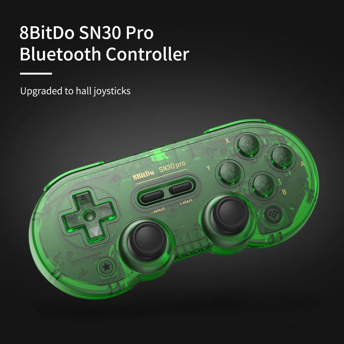 8Bitdo SN30 Pro Controller Bluetooth, Joystick ad Effetto Hall, Controller Giocare Compatibile con Switch, Apple, Windows, Steam Deck, Android e Raspberry Pi (Verde)
