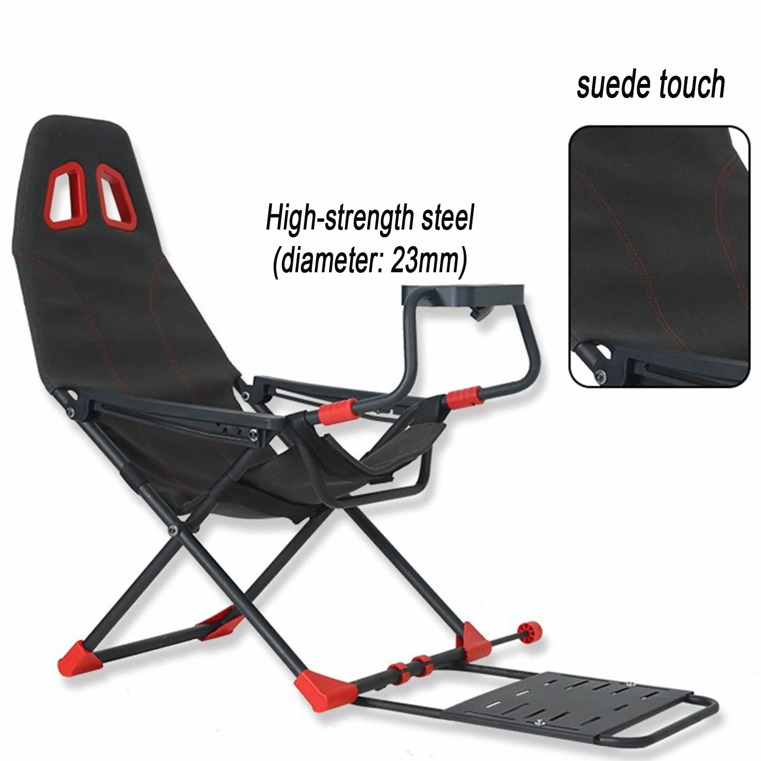 Simulatore di pilotaggio pieghevole con supporto regolabile e sedile ergonomico per console di gioco e PC