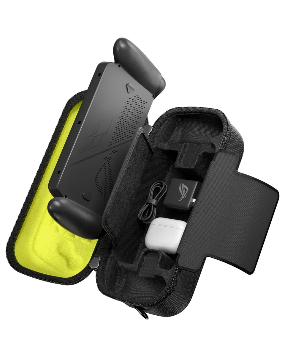 ProCase Borsa Grande per ASUS ROG Xbox Ally / ROG Xbox Ally X 2025, Custodia Protettiva Rigida Antiscivolante, Borsa da Viaggio per Adattatore Consola e Accessori - Nero