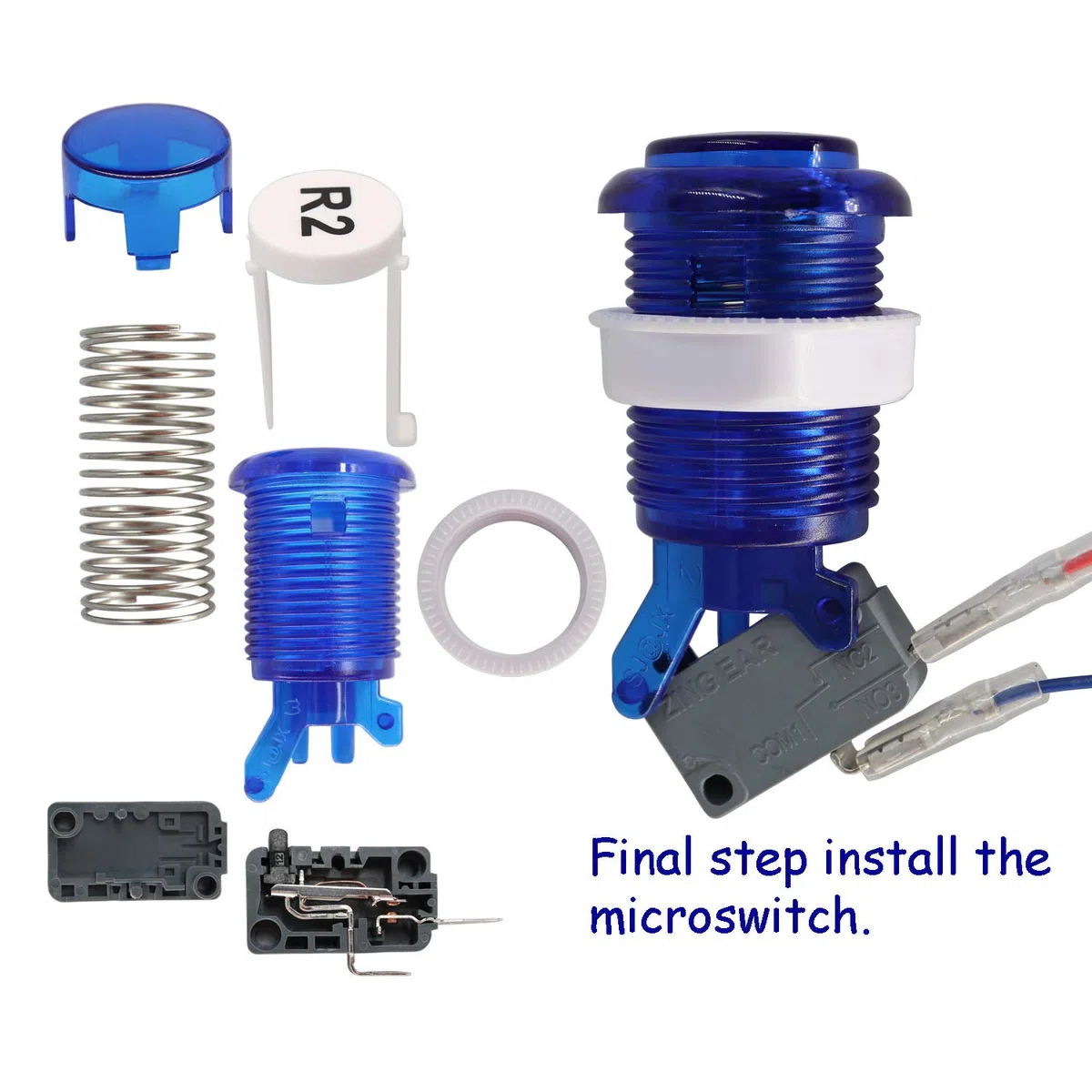 SJ@JX Arcade Game 2 Player Controller DIY Kit Buttons with Logo Coin X Y Start Select 8 Way Joystick USB Encoder for PC MAME Raspberry Pi