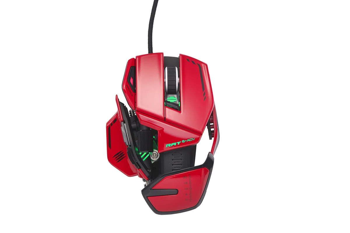 Mad Catz R.A.T. 8+ ADV Gaming Mouse (USB/rosso/20000dpi/11 pulsanti) - MR06DCINRD000-0