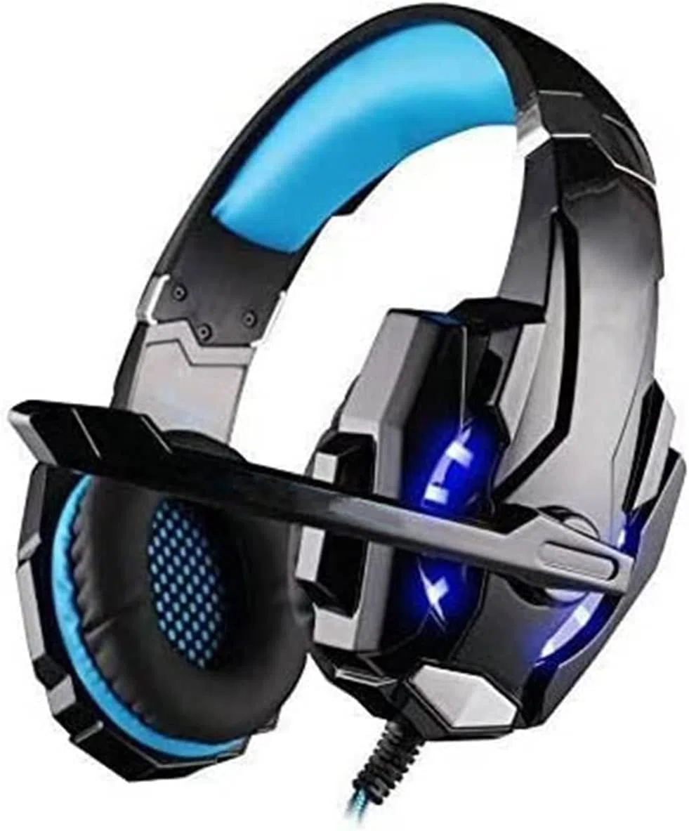 Cuffie Over-Ear con cancellazione del Rumore - Tempo di ascolto, Microfono Integrato (Color : Blue)