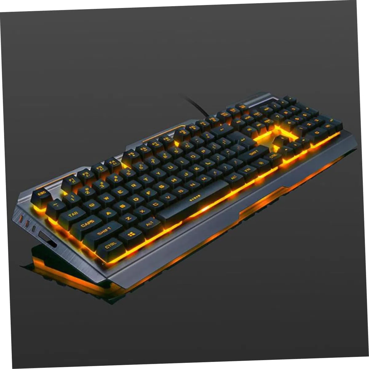 Set Tastiera Meccanica e Mouse Gaming USB Nero Retro | Retroilluminazione Led, Pulsanti Flottanti ad Alta Elasticità, Tasti Multimediali Fn+, Plastica Sabbiata
