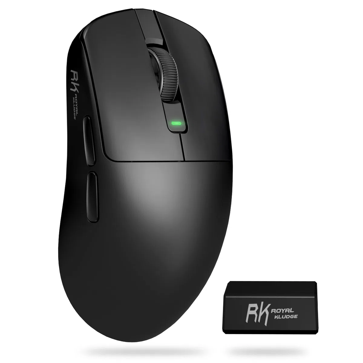 RK ROYAL KLUDGE M3 Mouse Gaming Wireless Ultraleggero 47g, Sensore PAW3950 42000 DPI, Mouse Wireless 8K BT/2.4G/USB, 5 Pulsanti Programmabili, Design Ergonomico, Batteria 650mAh per PC/Console, Nero