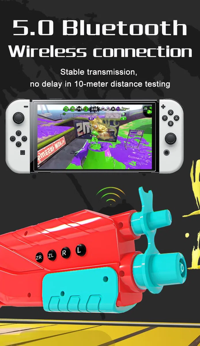 Controller pistola gioco di tiro per Nintendo Switch giochi di caccia, gioco di tiro caccia impugnatura controller impugnatura mano giochi di tiro accessorio (Bianco)