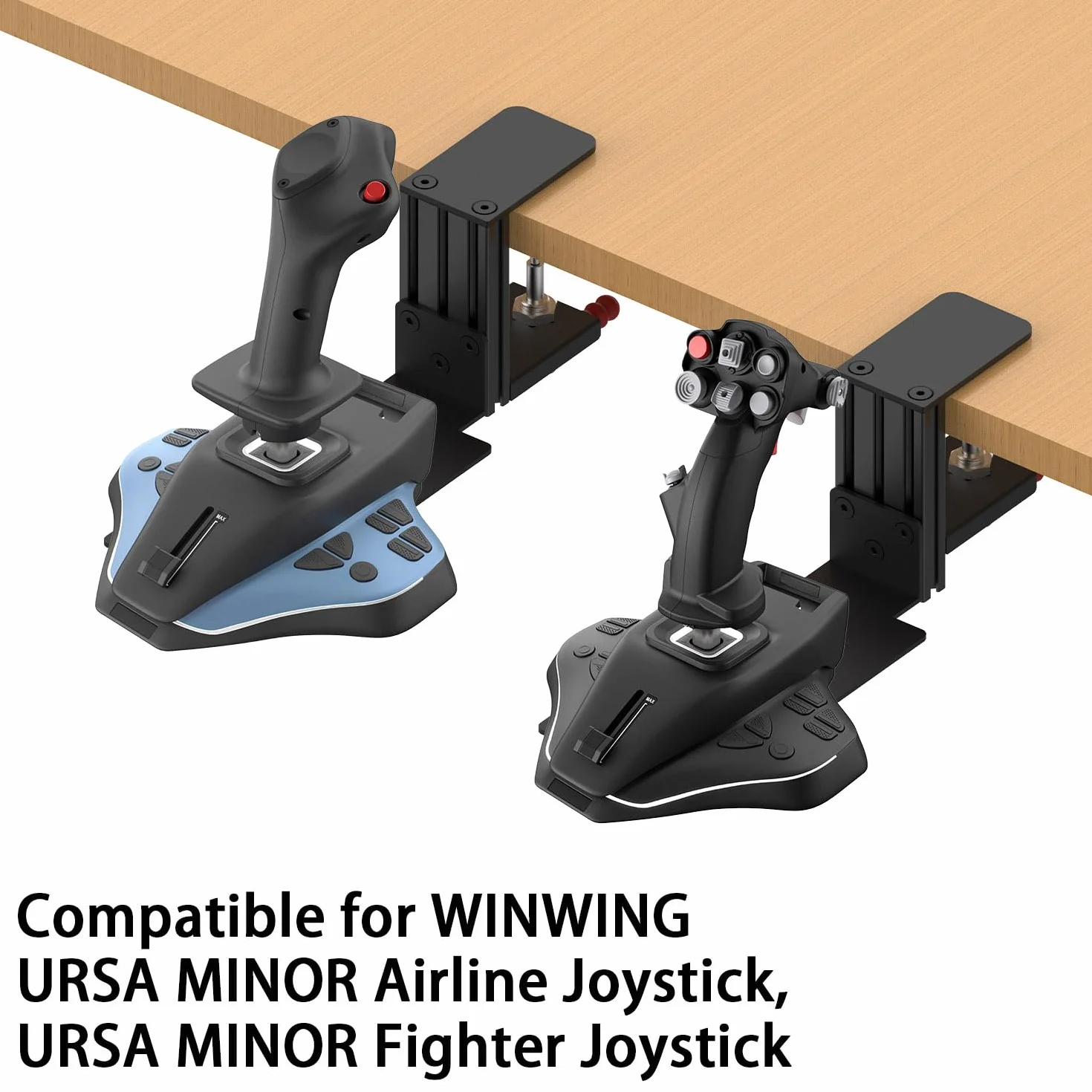 Supporto per il fissaggio su scrivania compatibile con Thrustmaster T.Flight Hotas One/Hotas 4/Stick X, SimTask Farmstick, VelocityOne Flightstick, G Extreme 3D Pro Joystick USB, WINWING URSA MINOR Jo