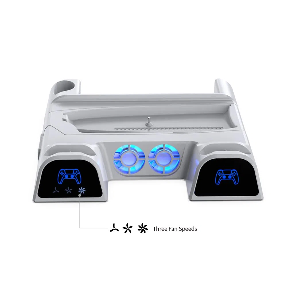 Base multifunzionale per la dissipazione del calore per la console per PS5 Pro, supporto e supporto di raffreddamento con rack per la conservazione dei dischi del caricabatterie del controller