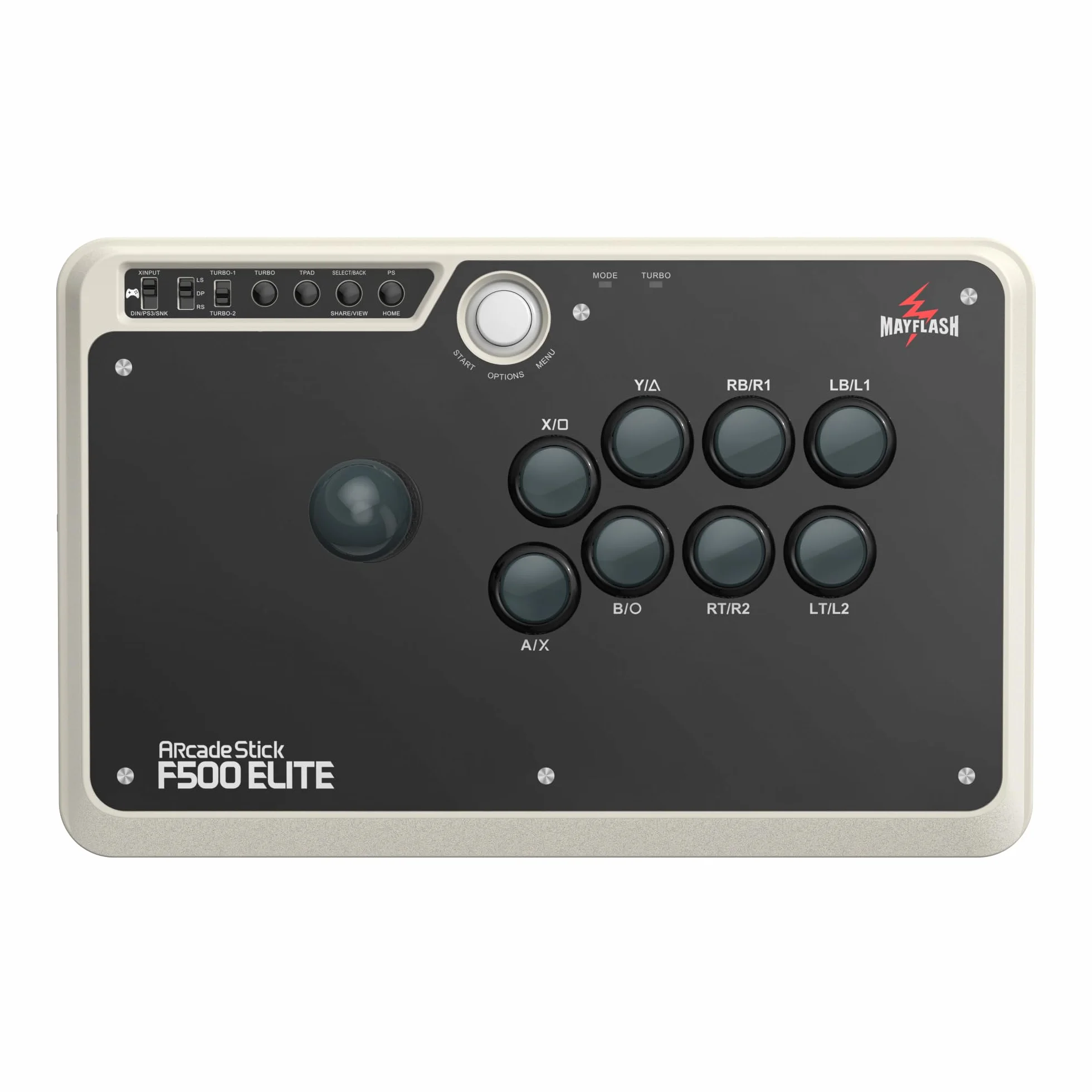 MAYFLASH Arcade Stick F500 Elite con pulsanti e joystick Sanwa per Xbox Series S/X, Xbox One, PS4, PS3, Switch/Switch 2, Android, Windows, macOS e molto altro ancora.