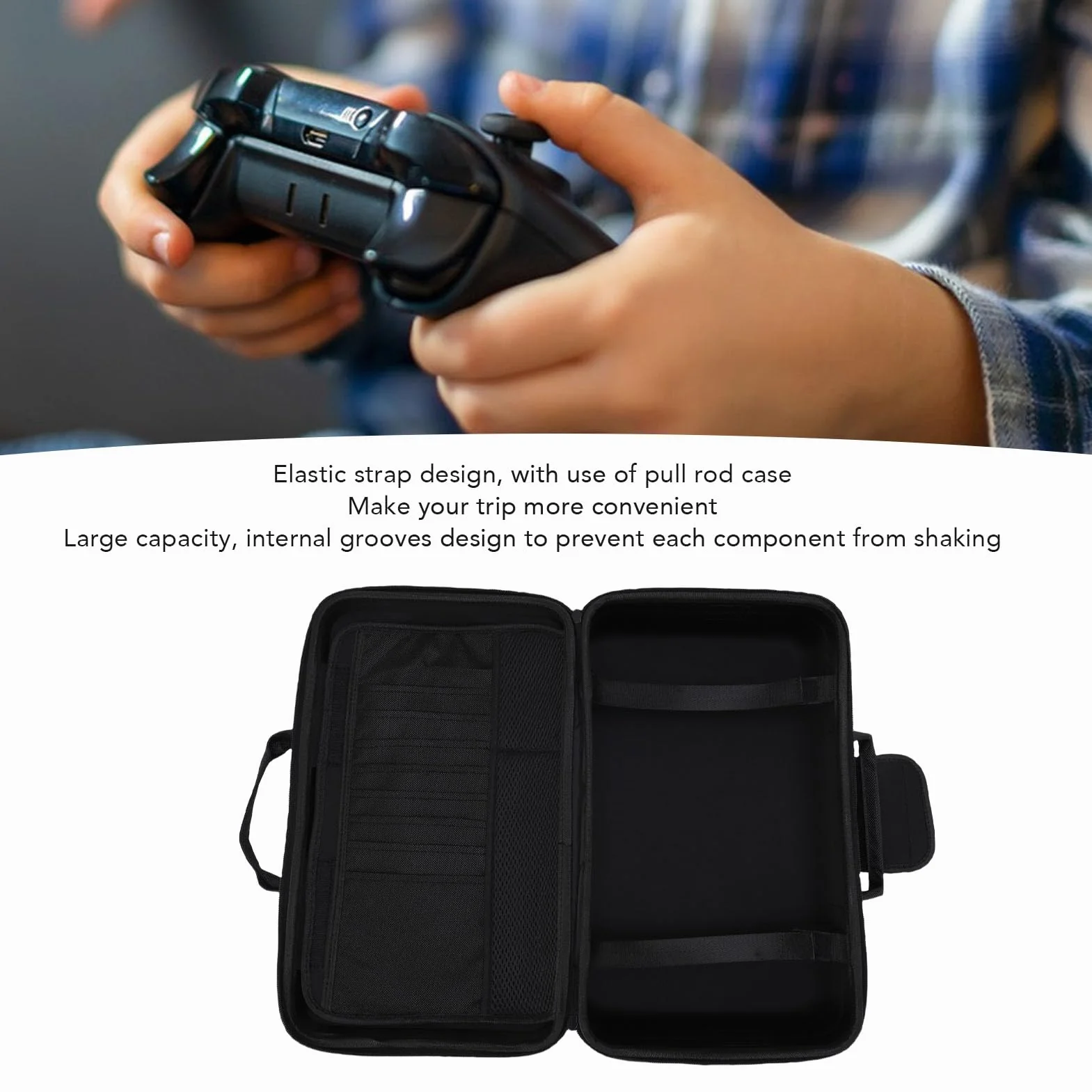 Borsa da Viaggio per Console di Gioco con Materiali Eccellenti per Protezione Impermeabile e Antiurto (Nera)
