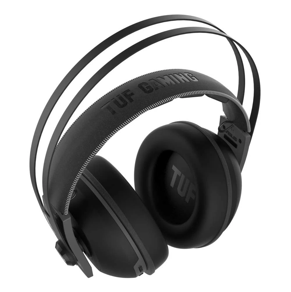 ASUS TUF Gaming H7 Wireless Cuffie su PC e PS4, Audio virtuale 7.1 integrato, Robusta fascia in acciaio, colore Nero.