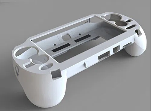 L3 R3 - Custodia opaca con impugnatura per joypad e pulsante di attivazione L2 R2 per console di gioco PSV1000 PSV 1000 PS VITA 1000, colore: nero (bianco)