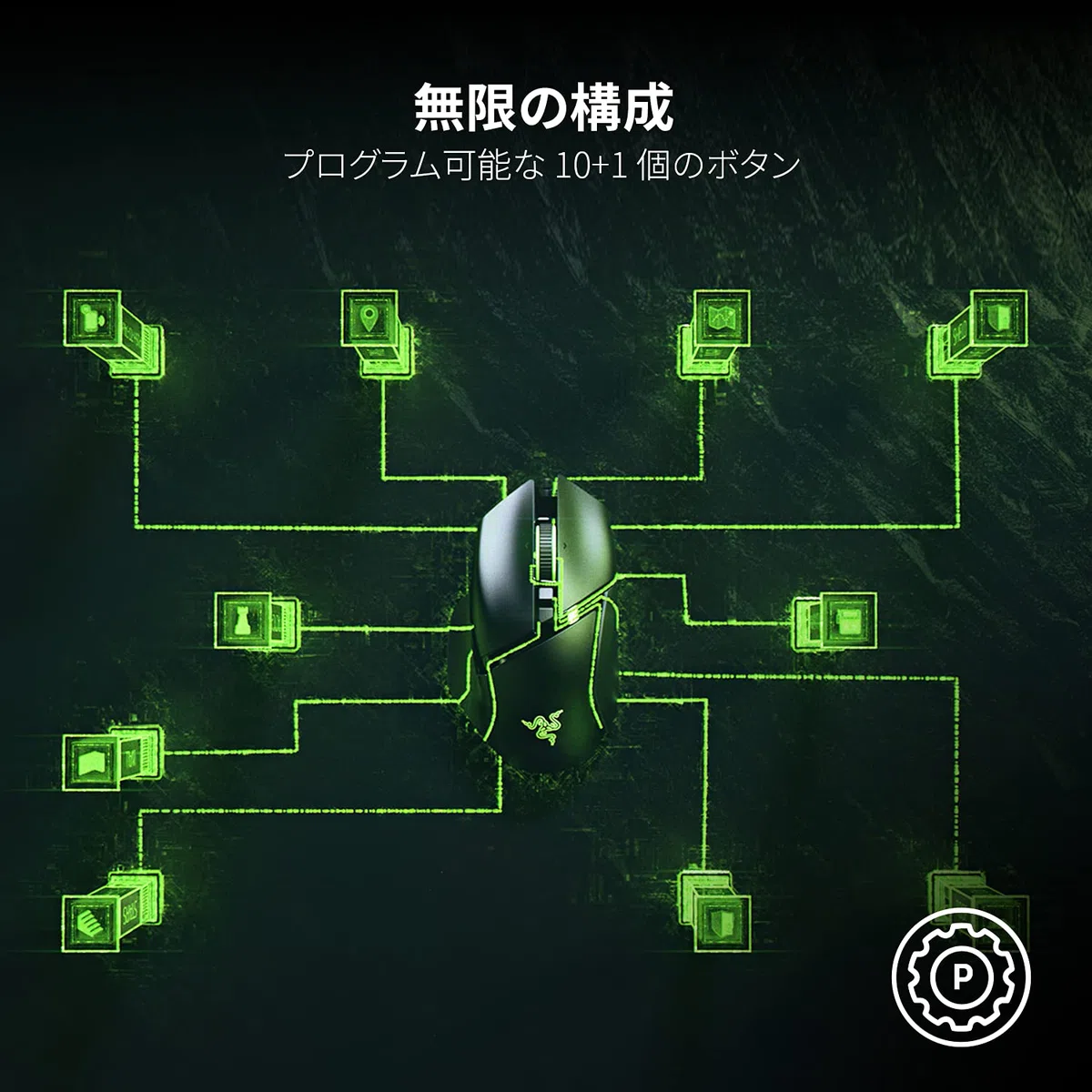Razer Basilisk V3 - Mouse da gioco USB, 11 pulsanti, messa a fuoco + sensore 26000DPI, interruttore ottico, rotella di inclinazione Razer HyperScroll, illuminazione cromata, RZ01-04000100-R3M1, nero