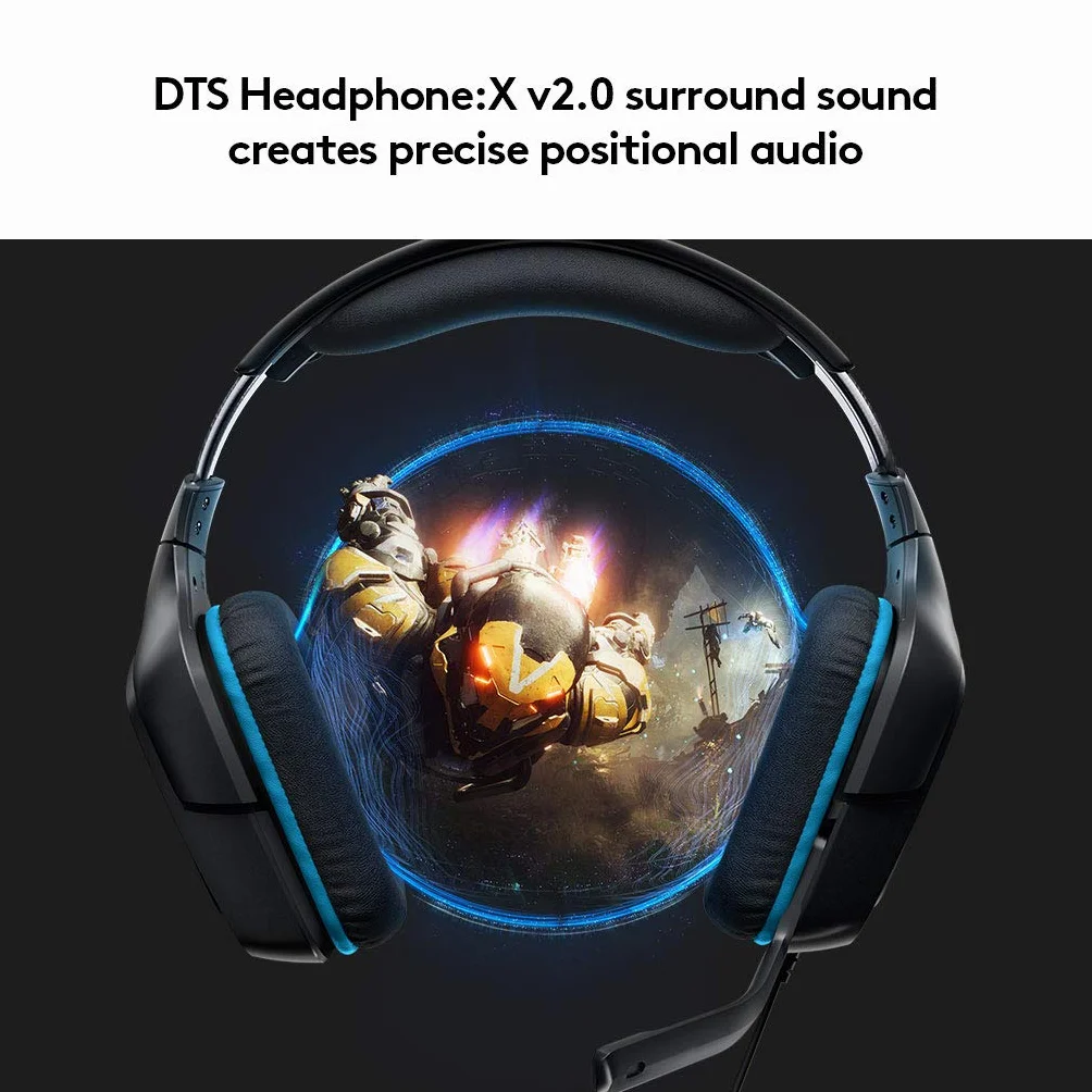 Logitech G432 Cuffie Gaming Cablate, Audio Surround 7.1, Cuffie Dts: X 2.0 & G402 Mouse Gaming Hyperion Fury, 4.000 Dpi, Design Leggero