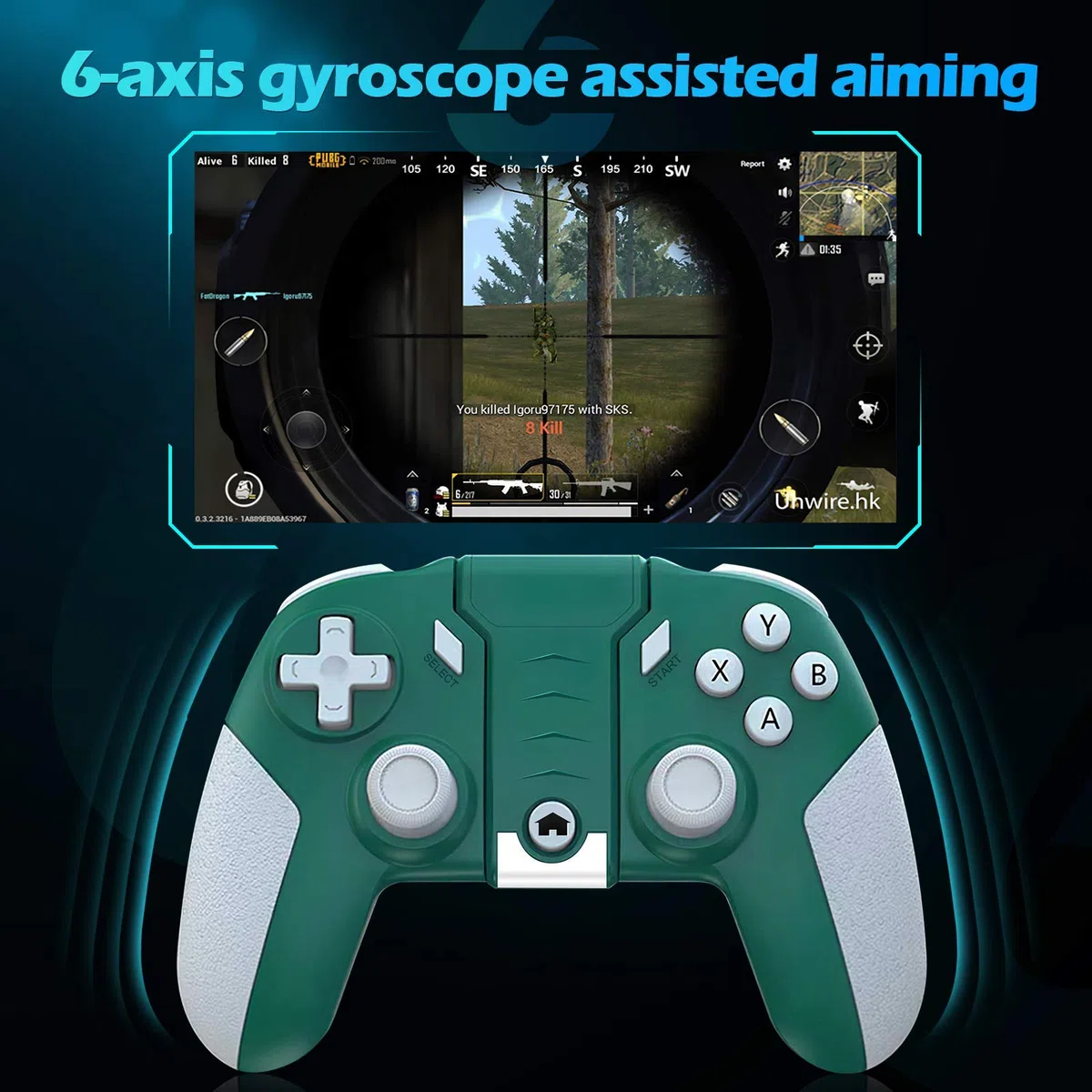 Game Pad con Collegamento Tipo C Controller Retrattile Maniglia Joystick Pulsanti del Joystick Design