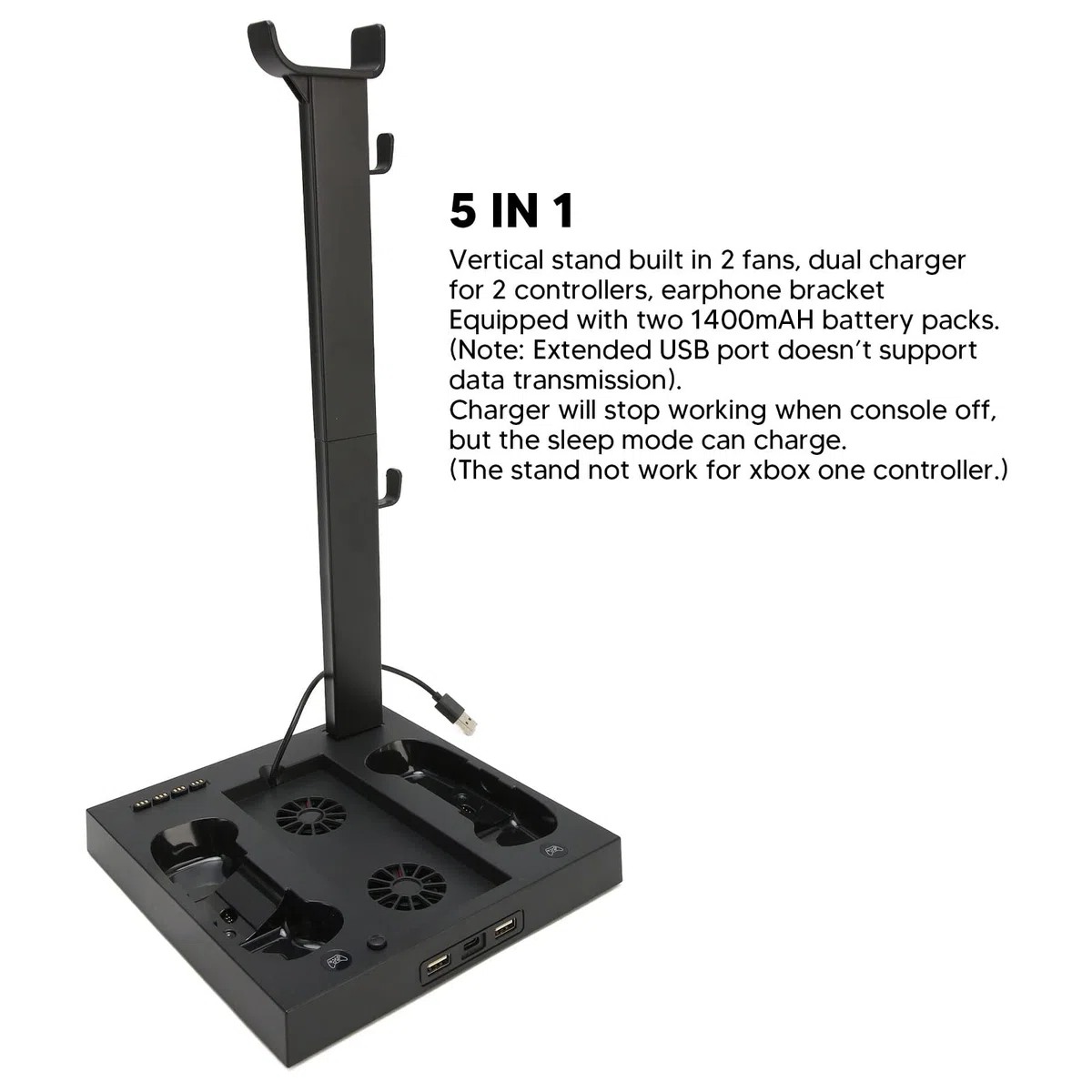 Supporto di Ricarica con Ventola di Raffreddamento per Console di Gioco e Controller Series S, Accessori Dock per Stazione di Ricarica Doppia Verticale con Batteria