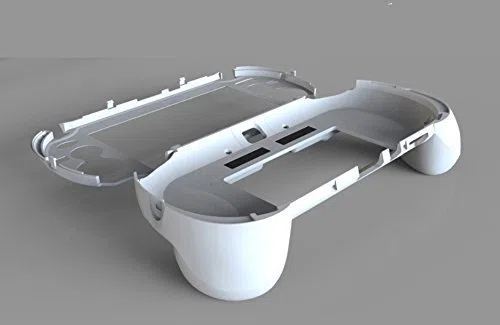 L3 R3 - Custodia opaca con impugnatura per joypad e pulsante di attivazione L2 R2 per console di gioco PSV1000 PSV 1000 PS VITA 1000, colore: nero (bianco)