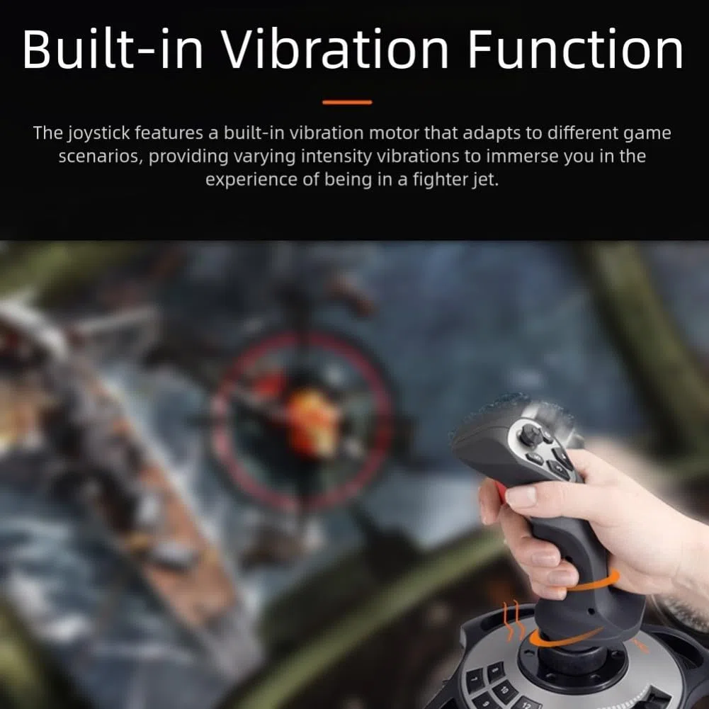 Caswynlife Simulatore di volo Joystick Controller, per PC, ABS Game Flight Handle con controllo preciso, esperienza di gioco coinvolgente, per gli appassionati di Sim, nero